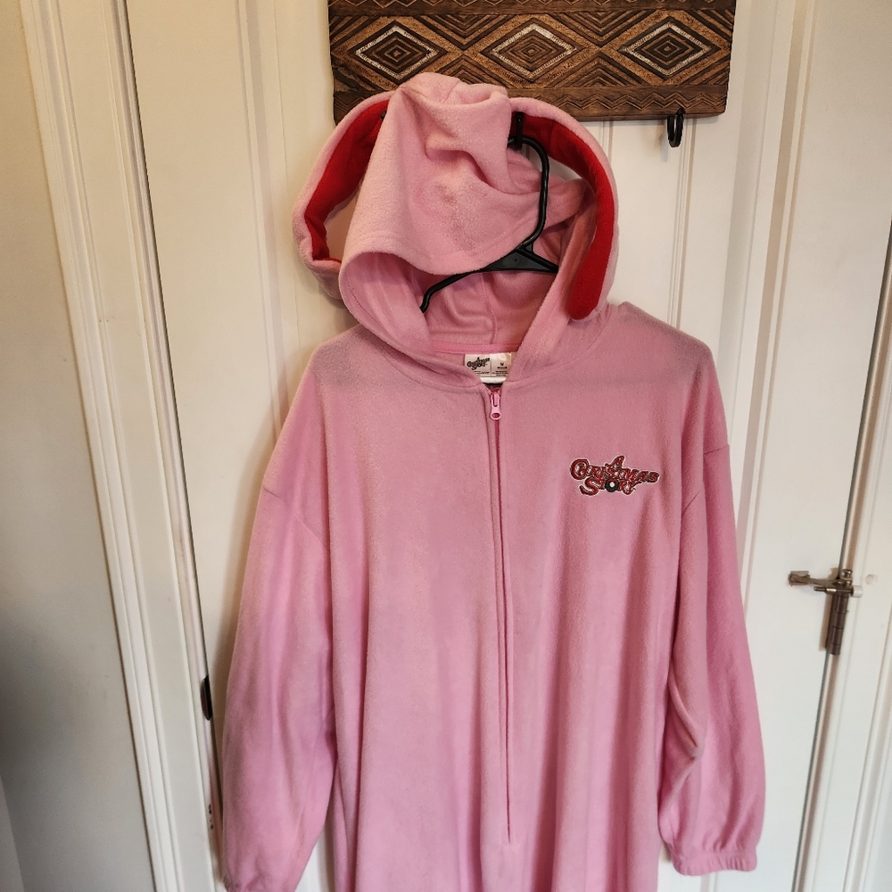 A Christmas Story Pink Hooded Bunny Pajama Onesie